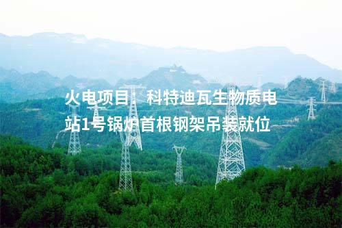 火電項目：科特迪瓦生物質電站1號鍋爐首根鋼架吊裝就位