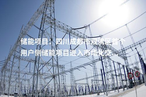 儲能項目：四川成都市雙流區首個用戶側儲能項目進入市場化交易
